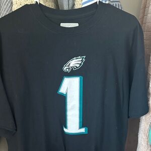 NFL hurts eagles 🦅 Black and Teal 1 Short Sleeve Tee nfl brand